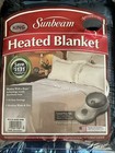 New Sunbeam Electric Heated Blanket Blue King Size Dual Control Sealed