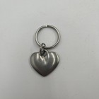 Vtg Danforth Heart Pewter Keychain Keyring Hand Cast Signed 1994