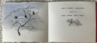 Unused Christmas Dog Puppy Window Bow Cheerio Vintage Greeting Card 1940s 1950s