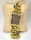 Michael Kors Mk7437 Gold Tone Chain Bracelet Watch Crystal Dial