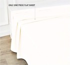 Tbm 1pc Solid Flat Sheet Smooth Touch Hotel Quality 100  Egyptian Cotton Perf   