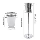 Champagne Ice Bucket Floor Standing Stainless Steel Wine Cooler Ice Silver Gift