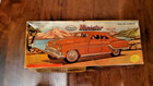 Vintage Tin Toy Friction Car Blue Pontiac Sedan 1950 s Minister Deluxe A-34951