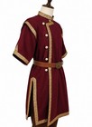 Medieval Viking Tunic Burgundy Larp Costume Roman Knight Reenactment Shirt