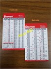 Starrett Decimal Metric Tap Drill Machinist Pocket Chart Cards  20 Cards 