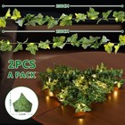 2 Pack 6 56 Ft 40led Artificial Ivy Vines With Lights Water-resistant Fake 