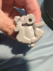 Littlest Pet Shop Authentic Lps Grey Bulldog Dog  916 Rare Messiest Eyes Purple