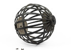 Pair Of Vintage Outdoor Half Sphere Lighting Cages - Salvaged Cast Metal