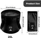 Collapsible Bucket With Handle  Lightweight Folding Water Container  Portable Co