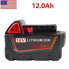18v 12ah Battery For Milwaukee M18 Extended Li-ion Xc M18b5 48-11-1850
