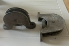 3 1 2 Inch Wilcox Crittenden Galvanized Cast Iron Deck Pulley Block Vintage