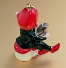 Vtg Lefton Japan Pixie Elf On Mushroom Holding Watering Can Figurine W sticker