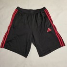 Adidas Eeuc Mens Med Shorts Aeroready 3-stripes Primeblue Black Red Zip Pockets