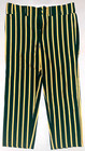 Savannah Bananas Stripe Baseball Pants Boombah Mens 40 X 30 Green Yellow Vintage