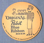 Original Pabst Blue Ribbon Beer Coaster Vintage Obsolete Milwaukee Never Used