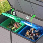  Resin Outdoor Trash Can Storage  Horizontal Shed With Base einforced Floor
