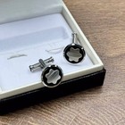Montblanc Cufflinks 116661  For Men Shining Obsidian Collar Cufflinks  No Box