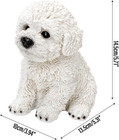Bichon Frise Statue   Maltese Dog Figurines Outdoor Resin Garden Decor For Pet L