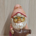 Vintage Ceramic Garden Gnome Hand Painted Hobbyist 5  Tall 
