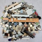 Mixed Glass Stone Tile Sample Lot Mosaic Craft Supply Marble Frosted Glass 8 Lb