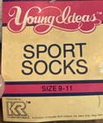 3 Pair Vintage  1980s New Old Stock Sport Ankle Socks- Apples Red Blue Green