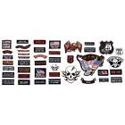 Patch Set Assorted 20pc Embroidered Badge Motorcycle Biker Vest Jacket Usa Flag