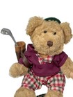 7    Russ Berrie Teddy Bear Chip Golfer Stuffed Plush Sitting Golf Bear