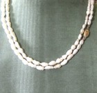 Lovely Vintage Freshwater Pearl Necklace 14kt  Yellow Gold Clasp 28   Long