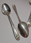 Vtg 1847 Rogers Bros Silverware  daffodil  3 Tbsp  4 Tsp  Silver Plated