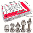 132pcs Metric Screws Assortment Kit Hex Socket Head Cap Bolts Nuts M5 m6 m8 New