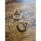 Vintage Gold Tone Door Knocker Stud Post Earrings Drop Earrings