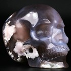 3 501  Sakura  agate Carved Crystal Skull  Realistic  Crystal Healing