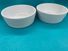  new  1 Set Of 2 Stoneware Non Skid Pet Bowls From Boots   Barkley White Dog Cat