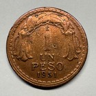 1951 Chile 1 Peso - Beautiful Coin -  b-077