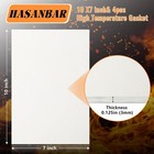 4 Pcs High Temperature Gasket Paper  Ceramic Fiber Material Fireproof    