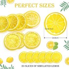20pcs Yellow Artificial Lemon Slices  Plastic Fake Fruit Models For Display  Diy