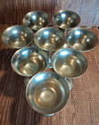 Z y India World Gift Silver Plated Brass Plate Goblets Chalets Set Of 8 Vintage