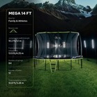 Jumpflex 14  Trampoline Mega Outdoor Playset With Net And Ladder  Green black
