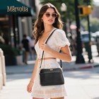  Crossbody Bags For Women Vegan Leather Shoulder Handbags Crossbody Black