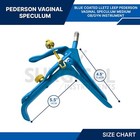 Blue Coated Lletz Leep Pederson Vaginal Speculum Medium Gynecology German Grade