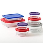 Pyrex Simply Store Glass Storage Container Set With Lids  14 Piece Free Shipping