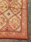 Vintage French Floral Needlepoint Handmade Multicolor Rug Wool Carpet 163x114 Cm