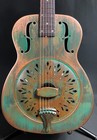 Recording King Rm-997-vg Swamp Dog Resonator Distressed Vintage Green