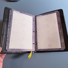 Day Runner Address Book Telephone Directory Organizer Black Floral Vintage