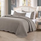3 Piece Embossed Bedspread Quilted  Bedding Set Bed  Reversible Queen King Size