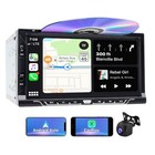 Double Din Car Stereo With Cd dvd Player  Carplay android Auto 7  Touch