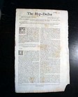 Very Rare 18th Century Hyp-doctor London England Robert Walpole 1733 Newspaper