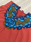 Maya Mexican Blouse Top Shirt Embroidered Flowers Huipil