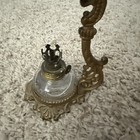 Antique Late 1800s Vapo Cresolene Glass Embossed Medicine Inhaler Lamp   Stand