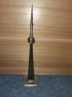 Vntg Pewter Cn Tower Toronto Canada Landmark Souvenir Model W rotating Top Floor